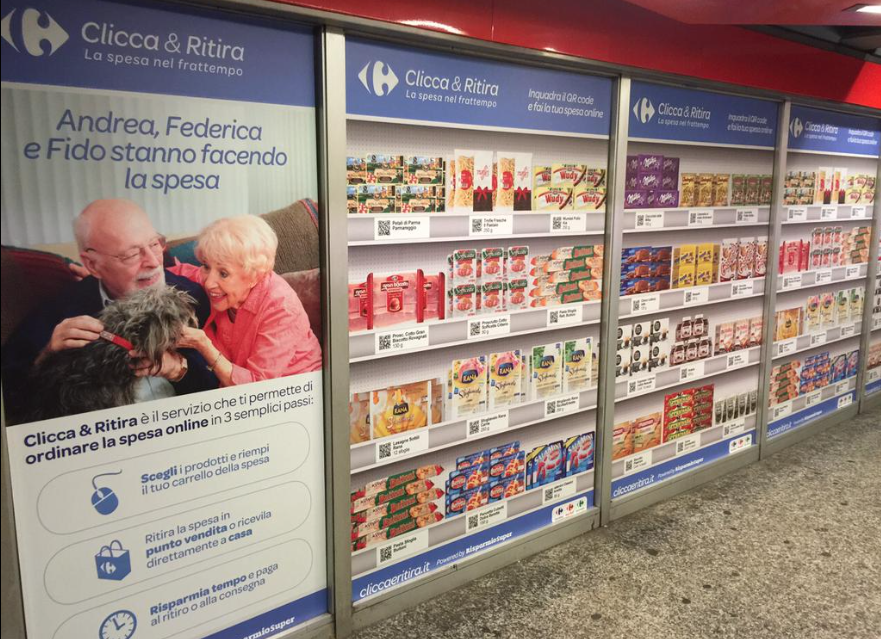 Spesa online Carrefour: a Milano si fa in metro, con il cellulare