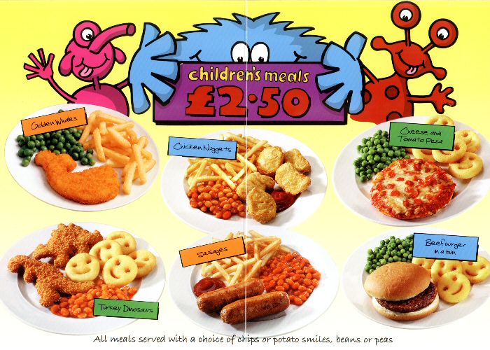 children's menu