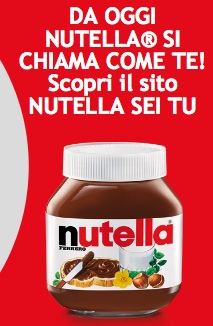 Ferrero personalizza i vasetti di Nutella: il nome aveva fatto il boom