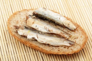 Sandwich with sprats