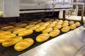 Production of bread in factory