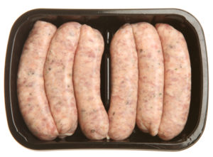 imballaggi Pork Sausages in Plastic Packaging Tray