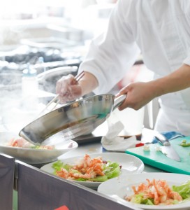 Chef preparing food