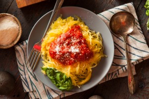 Homemade Cooked Spaghetti Squash Pasta