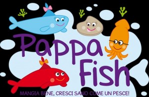 pappa fish logo nero mensa scolastiche