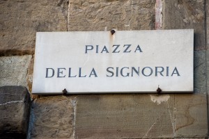 piazza della signoria sign in florence