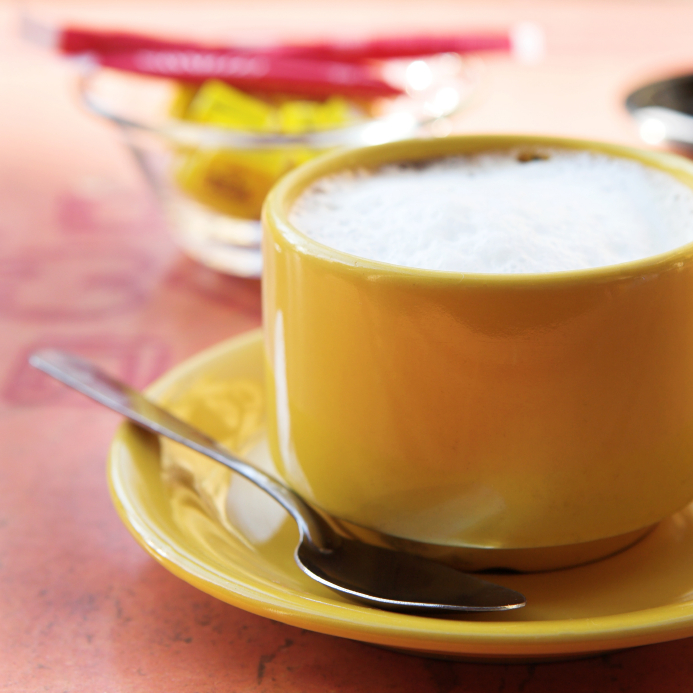 Brown Coffee Cup - Very Shallow Depth of Field (DOF)