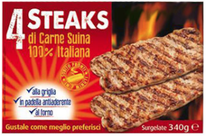 4 steaks carne suina eurospin