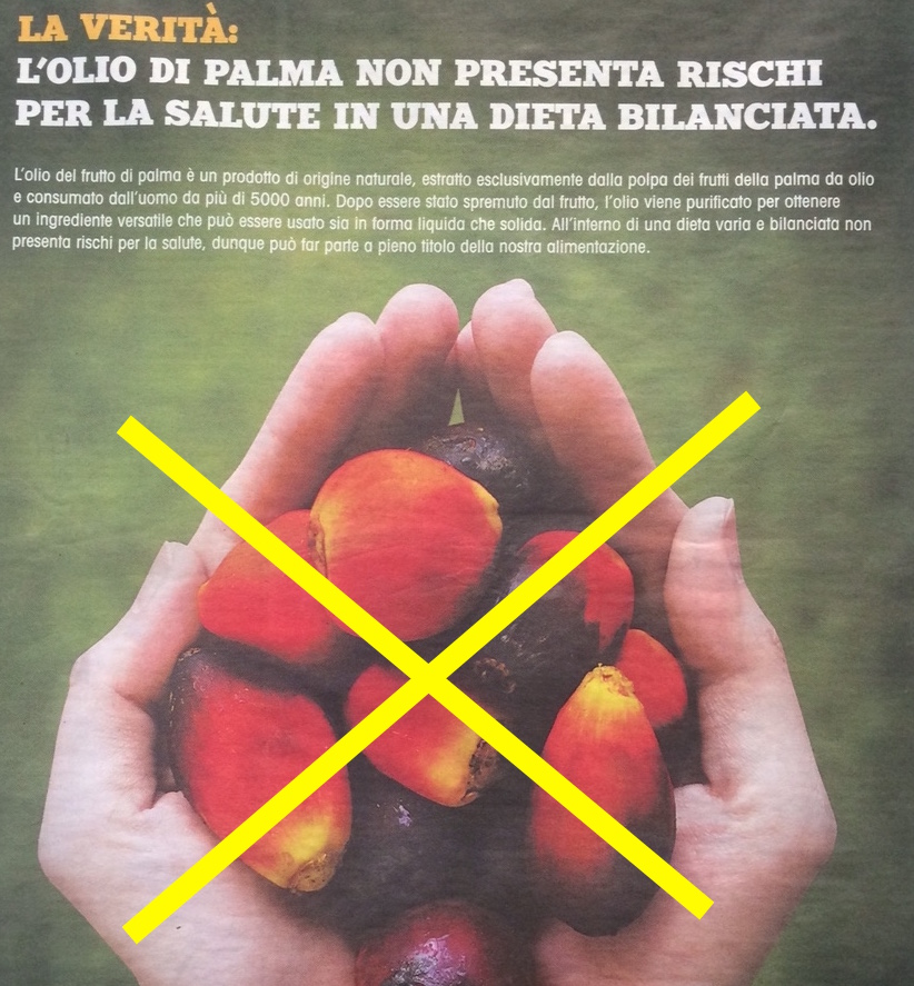 olio di palma pubblicita