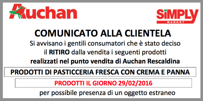 auchan simply ritiro pasticceria