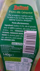 buitoni pesto alla genovese ingredienti allergeni