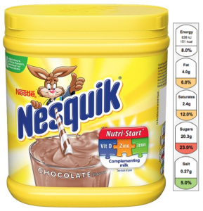 nesquik nutri-start semaforo etichetta