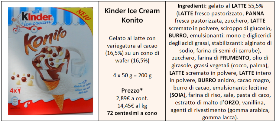 konito kinder ice cream