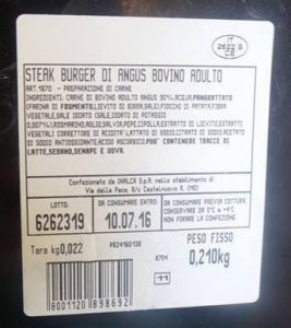 etichetta black angus origine burger