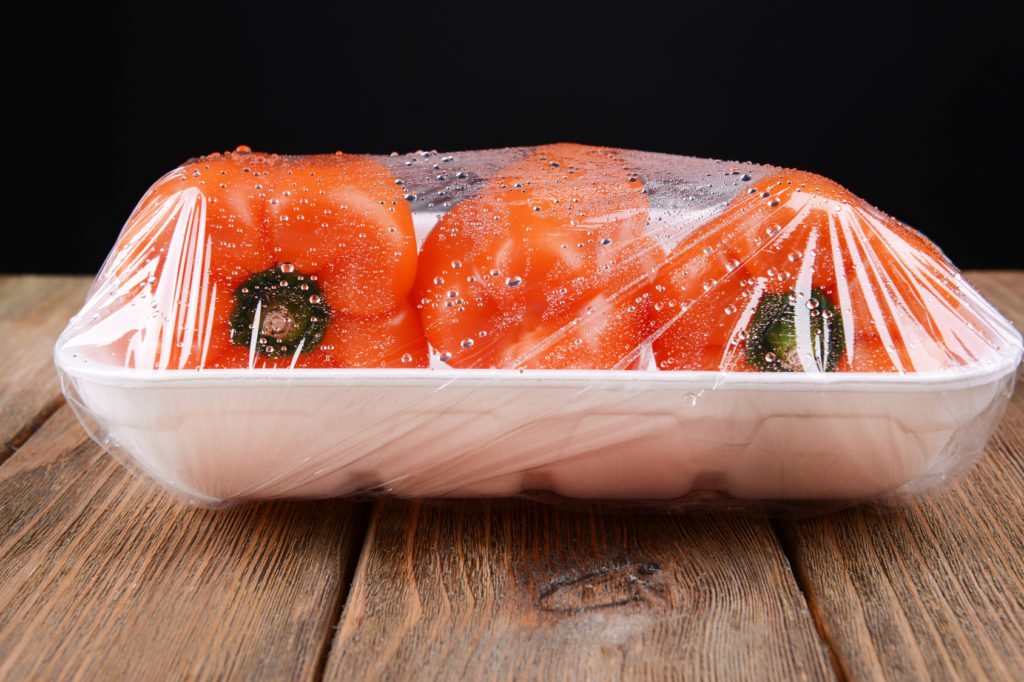 peperoni vaschetta pellicola per alimenti