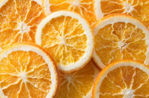 Dried orange slices background