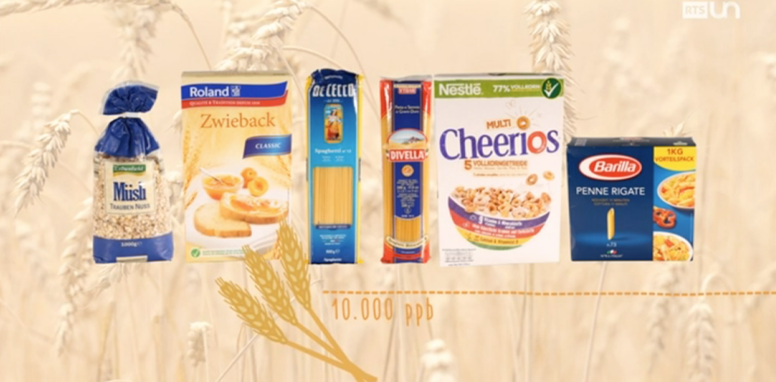 Glifosato: test svizzero trova tracce nella pasta e nei cereali da colazione
