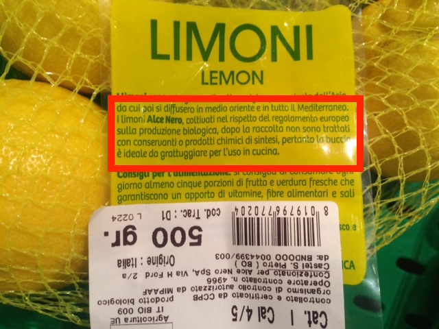 limoni buccia edibile bio